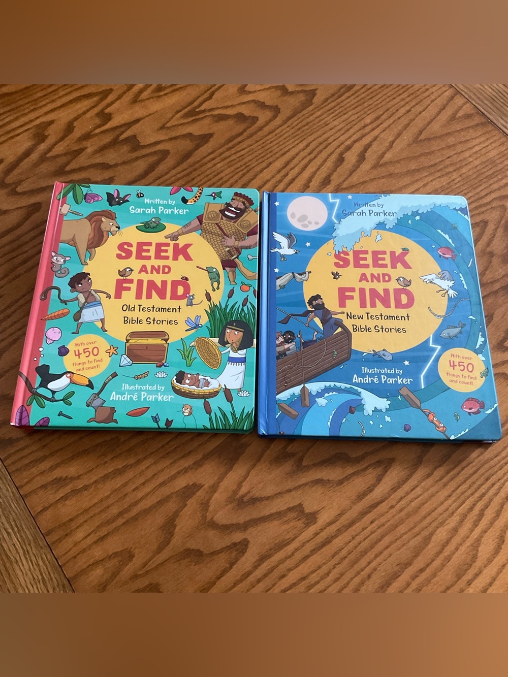 Seek and Find Bible Stories 2-Book Set, Old & New Testament Children’s Books